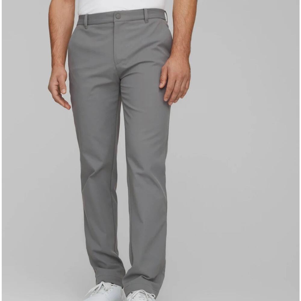 Puma Golf Dealer Pants Mens Ash Gray Performance Stretch Golf Trousers 36x34